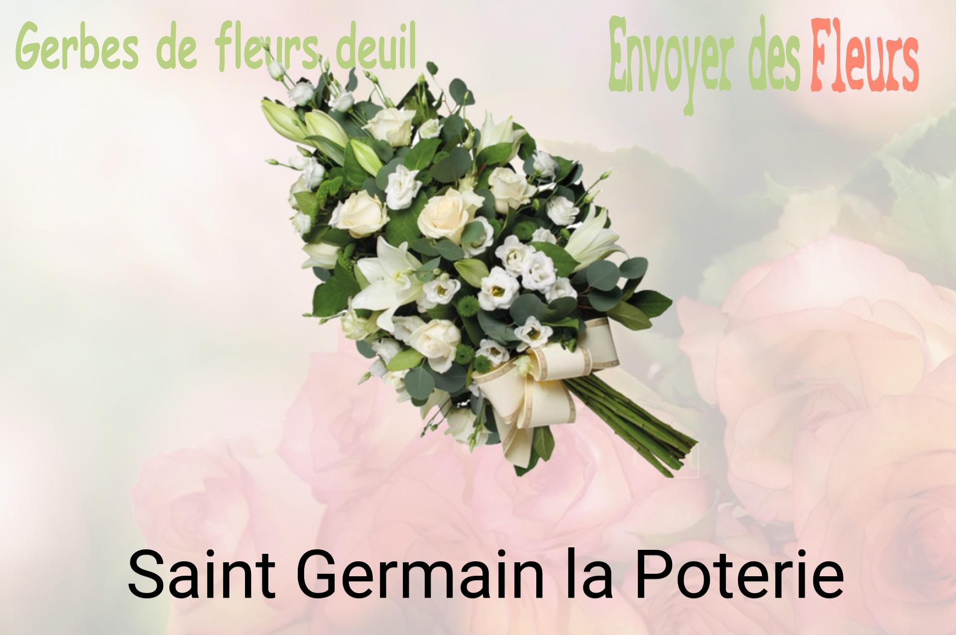 Gerbe de fleurs de deuil livrée à Saint-Germain-la-Poterie